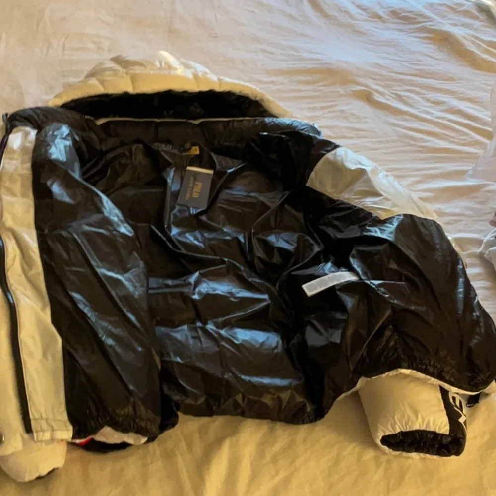 POLO RALPH LAUREN BIG PONY WOMEN’S LOGO DOWN PUFFER HOODIE JACKET /SIZE MEDIUM - Picture 7 of 16